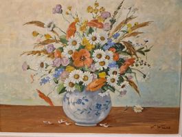 schönes Oelbild auf Platte von W. WEISS