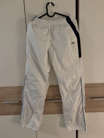 Lightweight white windbreaker pants