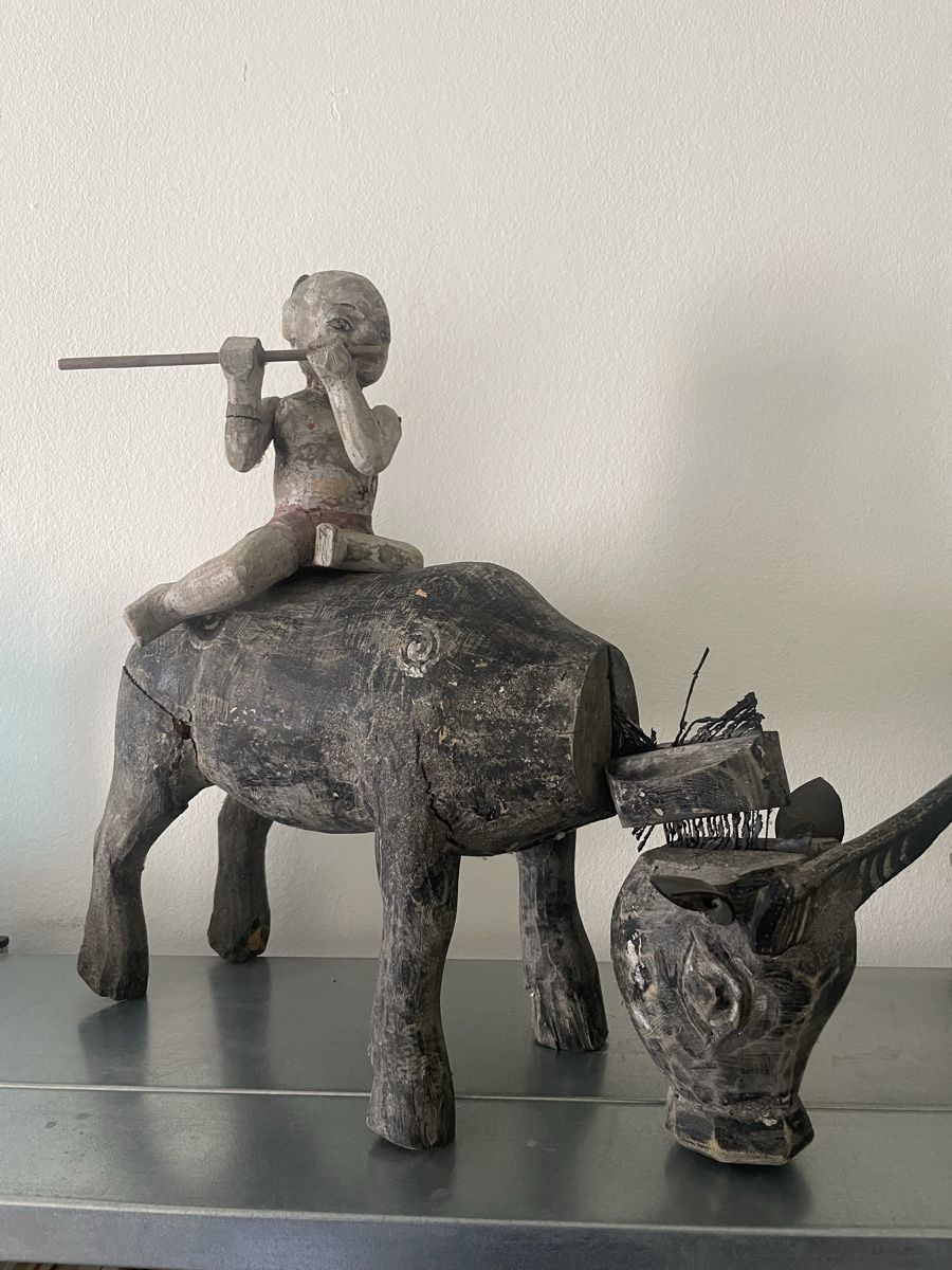 Sculture & Statue: Large vietnamese puppet wood carving antique – Usato da Basel venduto da Amechan. 8