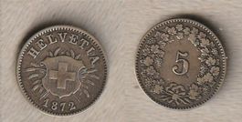 5 Rappen 1872 Wappen