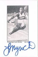 Larry Myricks Autogramm signiert 10x15cm Karte Olympia