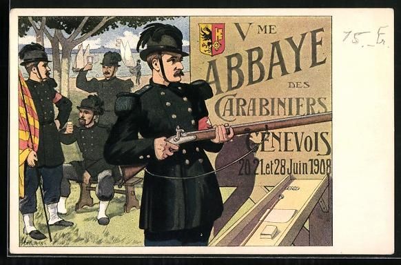 Cartoline postali: Genève, Schweizer Soldaten in Uniformen – Usato da Berlin venduto da bartko-reher