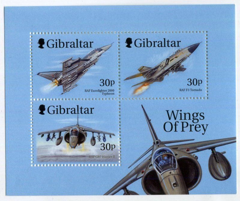 Alle Briefmarken: Block "Flugzeuge". Gibraltar. – Neu und originalverpackt aus Basel von Butsch5