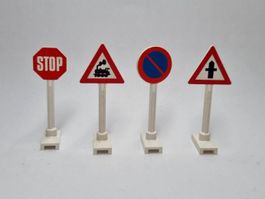 Lego 4x Verkehrsschilder / Schilder / Strassenschilder