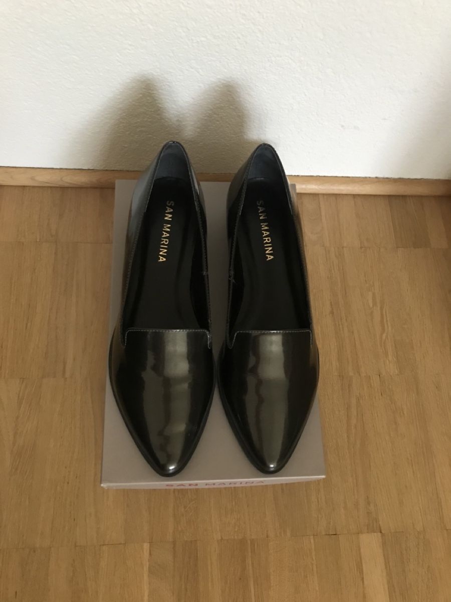 Scarpe da donna: Mocassins cuir vernis gris – Nuovo (secondo la descrizione) da Fribourg venduto da mag_z6z6 2