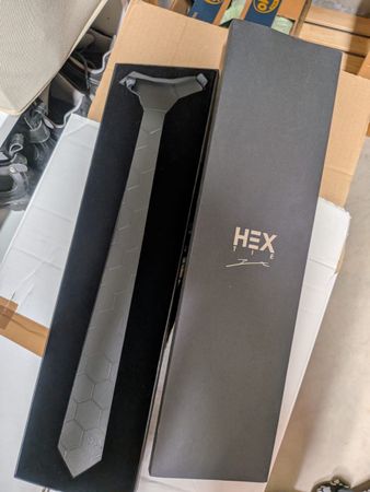 Krawatte Matt Schwarz Hex Tie