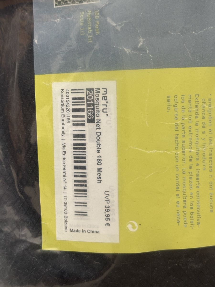 Verande & Tende da sole:  Moskitonetz Neu 180 Mesh Grösse M / L – Nuovo e nell'imballaggio originale da Muttenz venduto da sus_79wz 2