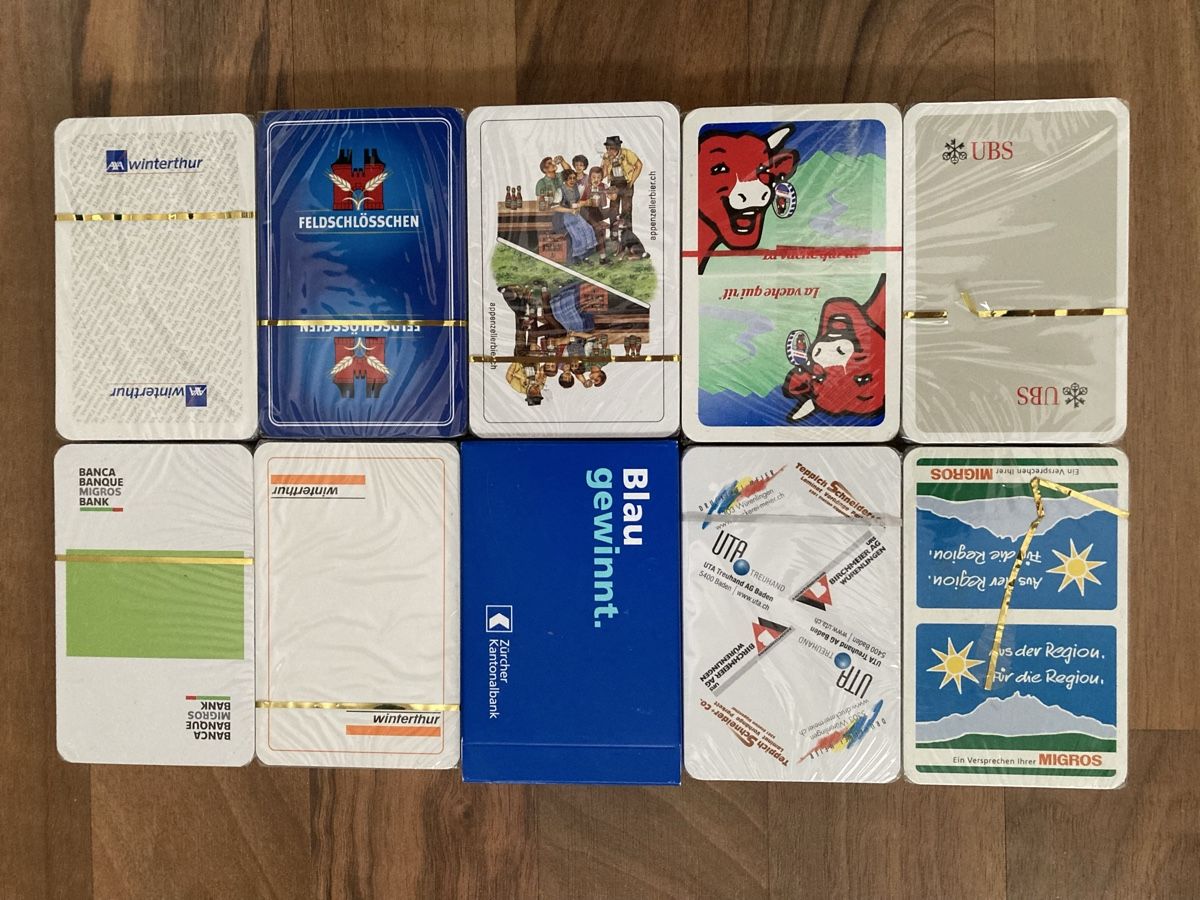 Giochi: 10 x Jasskarten Neu – Nuovo e nell'imballaggio originale da Full-Reuenthal venduto da Firu
