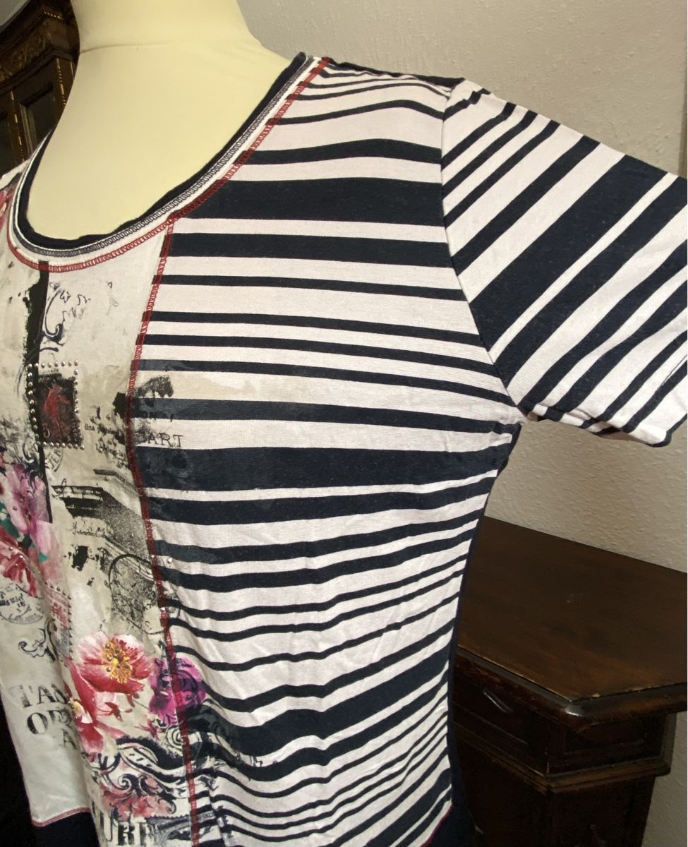 T-shirt: CANDA Premium Shirt patchwork Gr. L – Usato da Fislisbach venduto da KolibriSecondhand 6