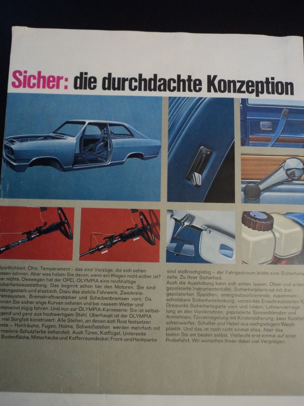 Opel Documenti: Prospekt Opel Olympia 1968 wunderschön alt – Usato da Schwarzenburg venduto da modelCARama 6