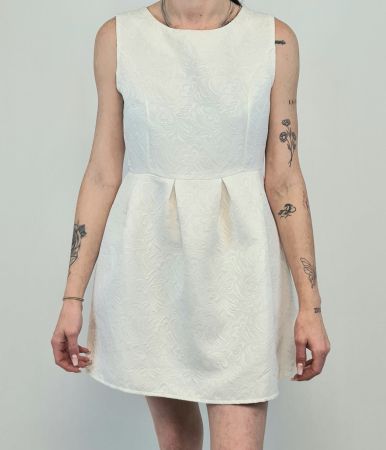 Robe blanche patineuse texturée - Taille 34-36