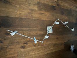 Deckenleuchte, 3 Arme à 70 cm, schwenkbar, 6 Lampen drehbar