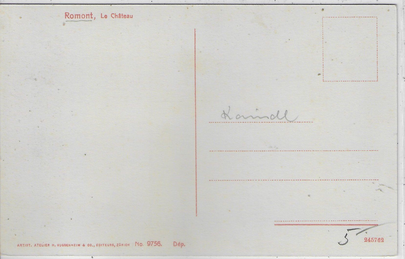 Cartoline postali: Romont - Le Chateau – Usato da Ettingen venduto da Kartenplanet 1