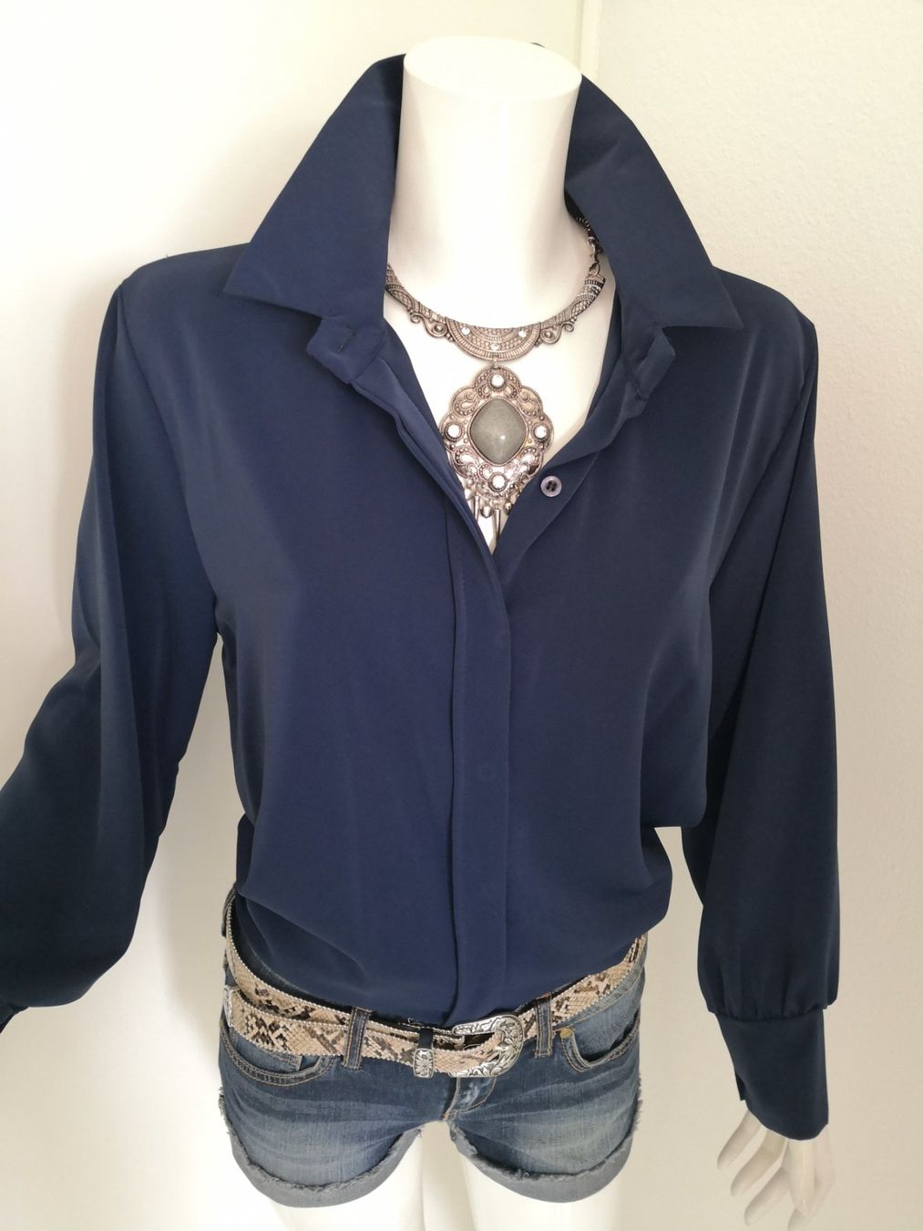 Mango Camicette: 🤩MANGO VISKOSE BLUSE BLAU, NEU – Nuovo (secondo la descrizione) da Olten venduto da Naja-Twins-Twins 4