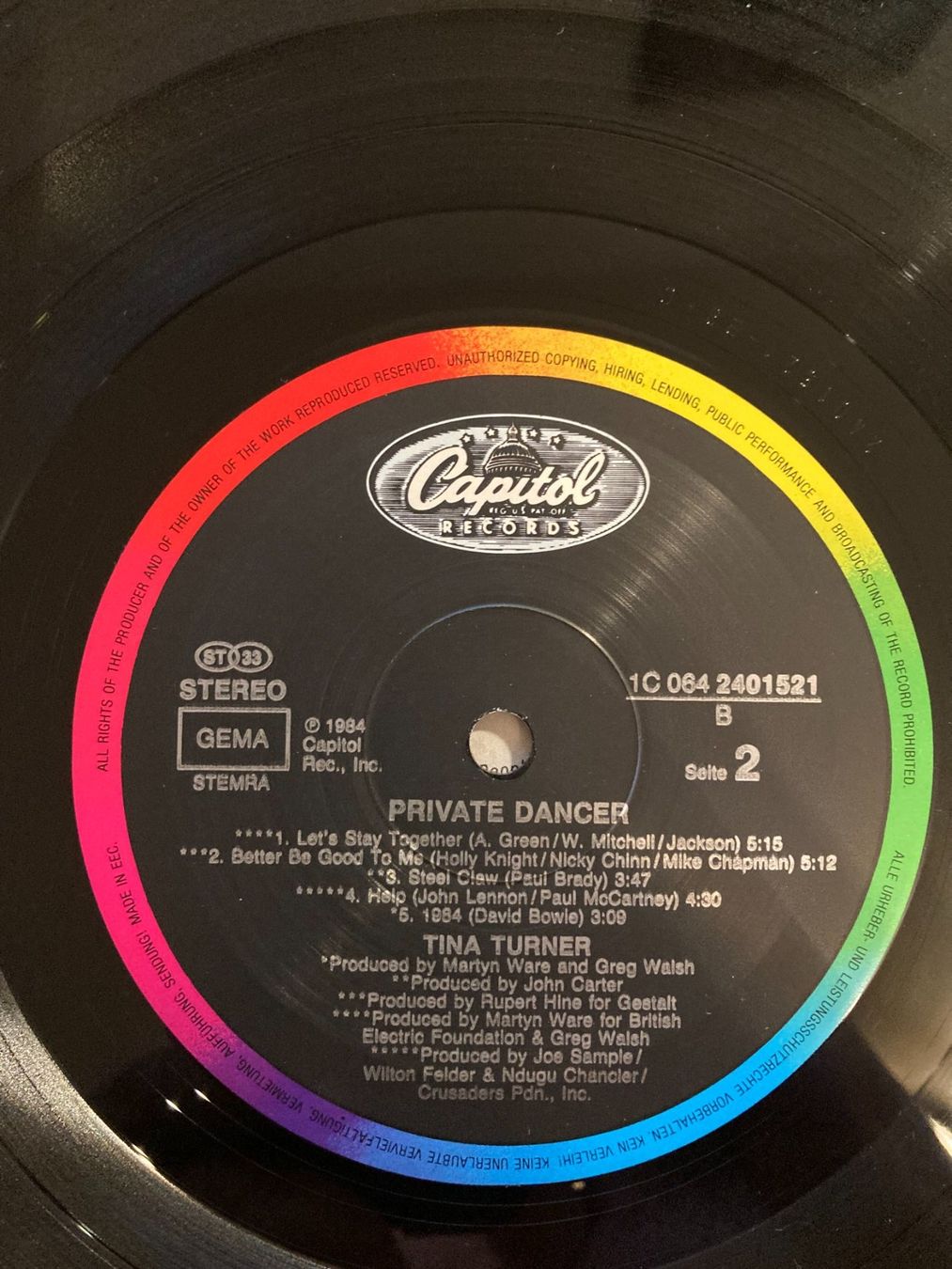 Schallplatten: Tina Turner: Private Dancer (LP) – Gebraucht aus Eschenbach SG von  3