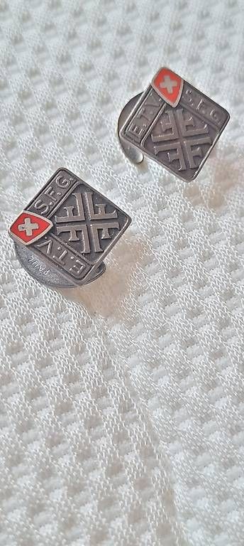 Gemelli: Deux Ancien boutons de manchette argent – Usato da Vésenaz venduto da emose 2