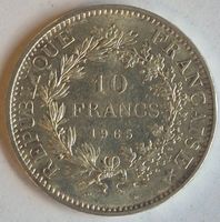 Frankreich 10 Francs 1965 «Hercule» – 900er Silber (R129)