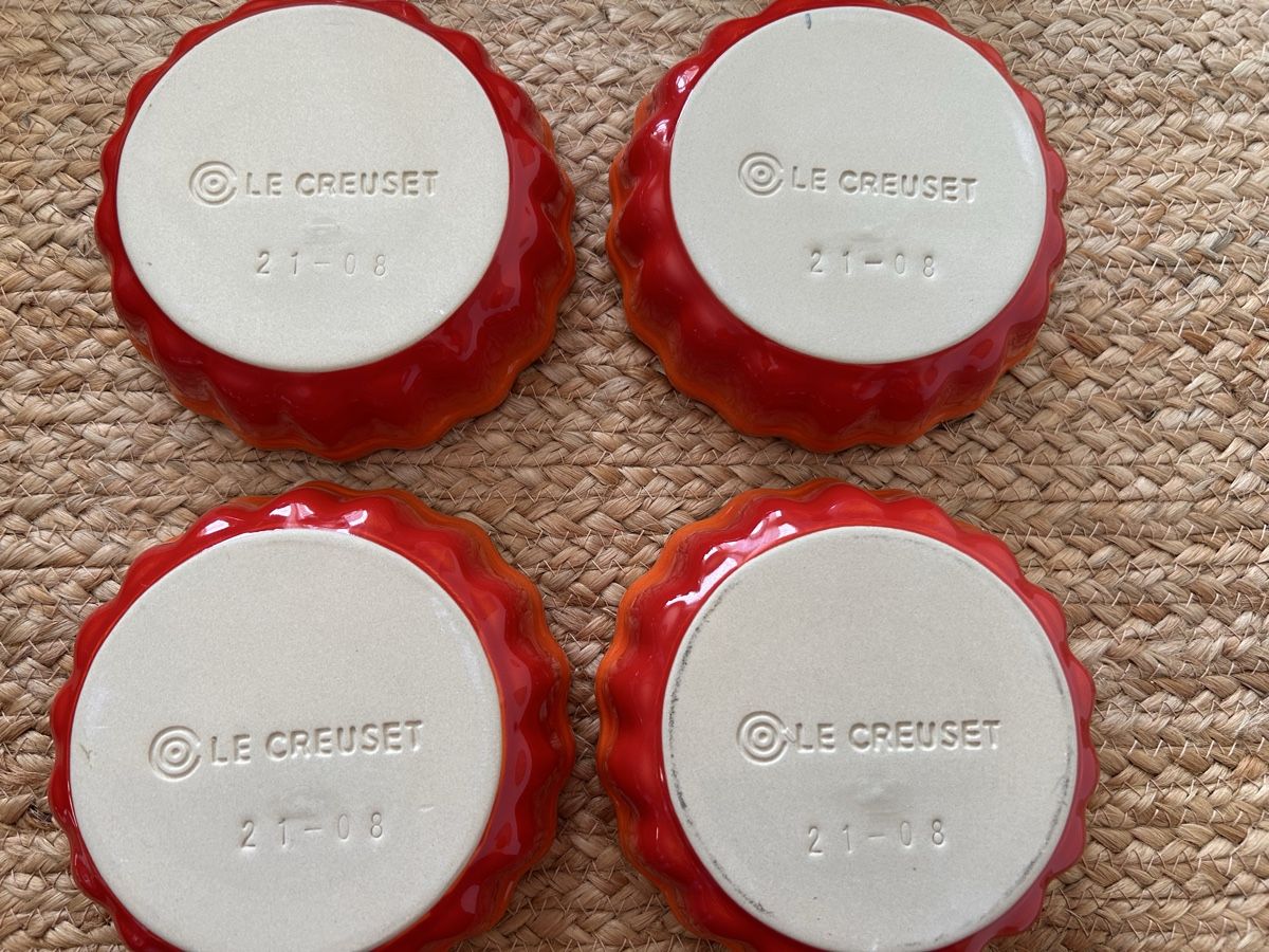 Le Creuset Teglie da forno: Le Creuset Förmchen Orange 4 Stk., ungebraucht – Nuovo (secondo la descrizione) da Rüti ZH venduto da mio_jt8n 2
