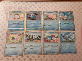 8 englische Pokemon Karten Poliwag Slowpoke Quaxly Ducklett