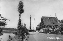 Walchwil ZG // 1946 Gasthaus Engel Zugersee Pappel