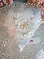 Deko Herz Geschenk Hochzeit Shabby Chic Spitzenherz Spitze