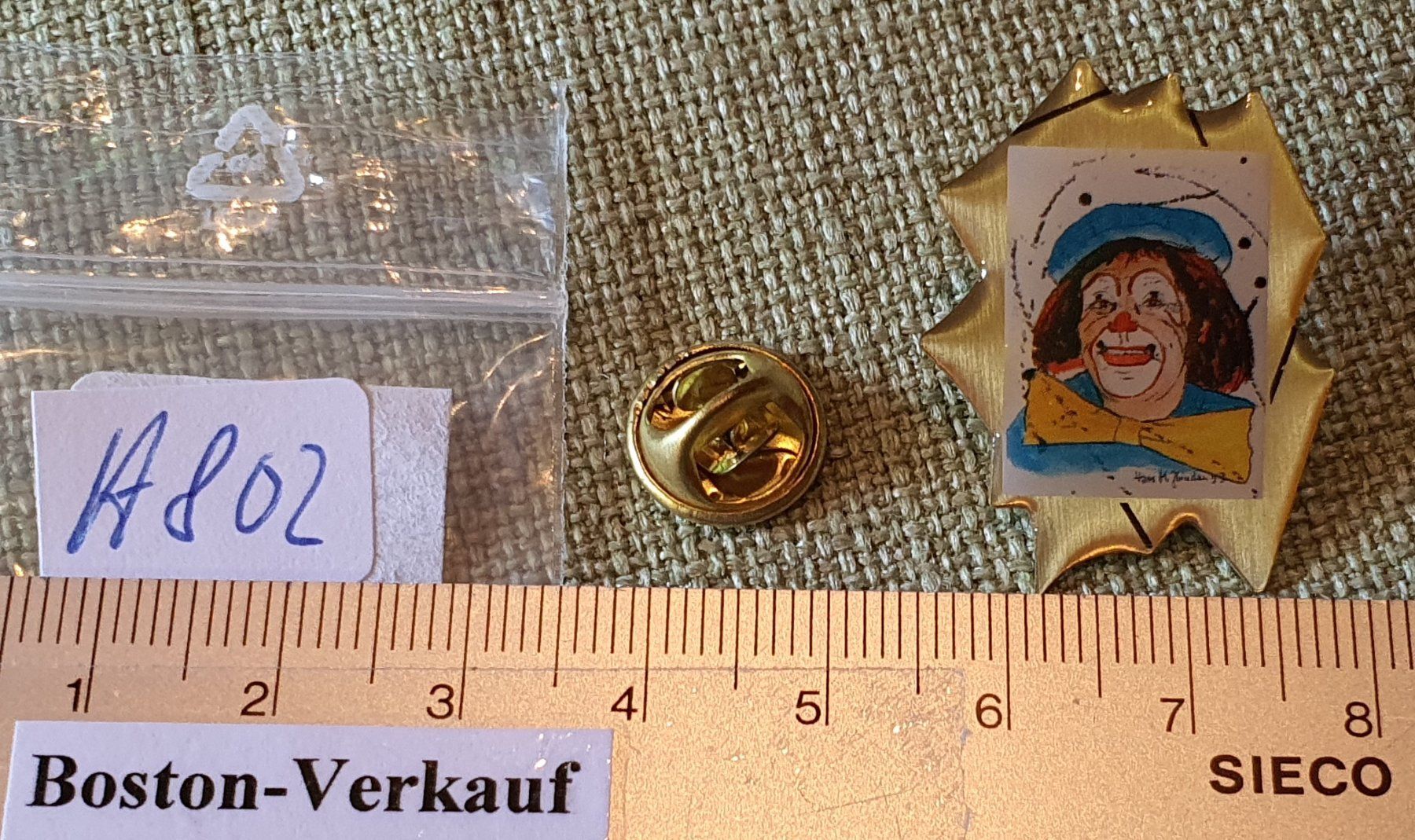Placchette & Badge: H802 - Pin Schweizer Clown – Usato da Reinach BL venduto da Boston-Verkauf 1
