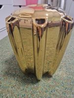 Goldene Vase,  Keramik, Retro Look, Deko