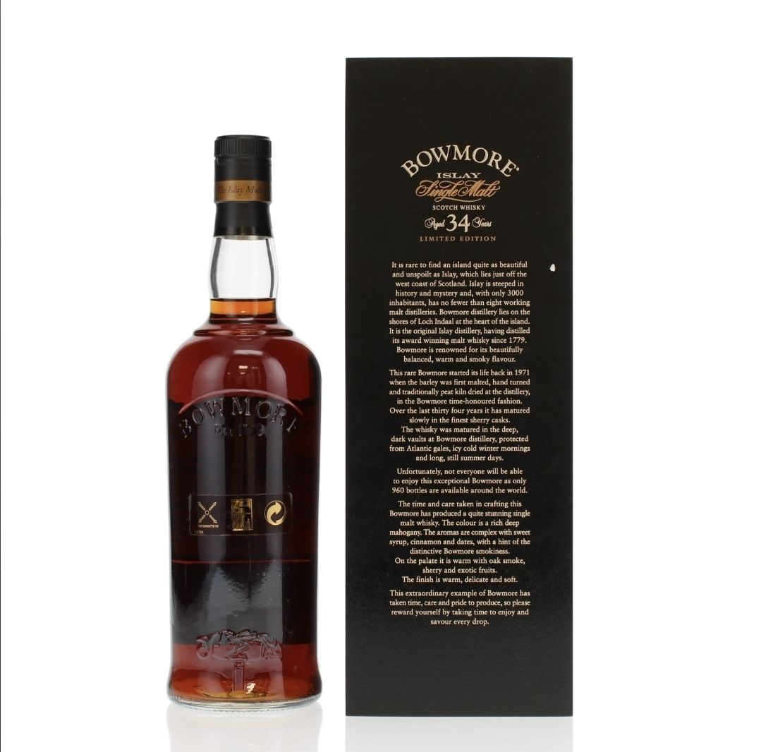 Bowmore Bevande alcoliche: Bowmore 1971 34 Year Old – Nuovo e nell'imballaggio originale da Bouveret venduto da Exclusive_Spirits 1
