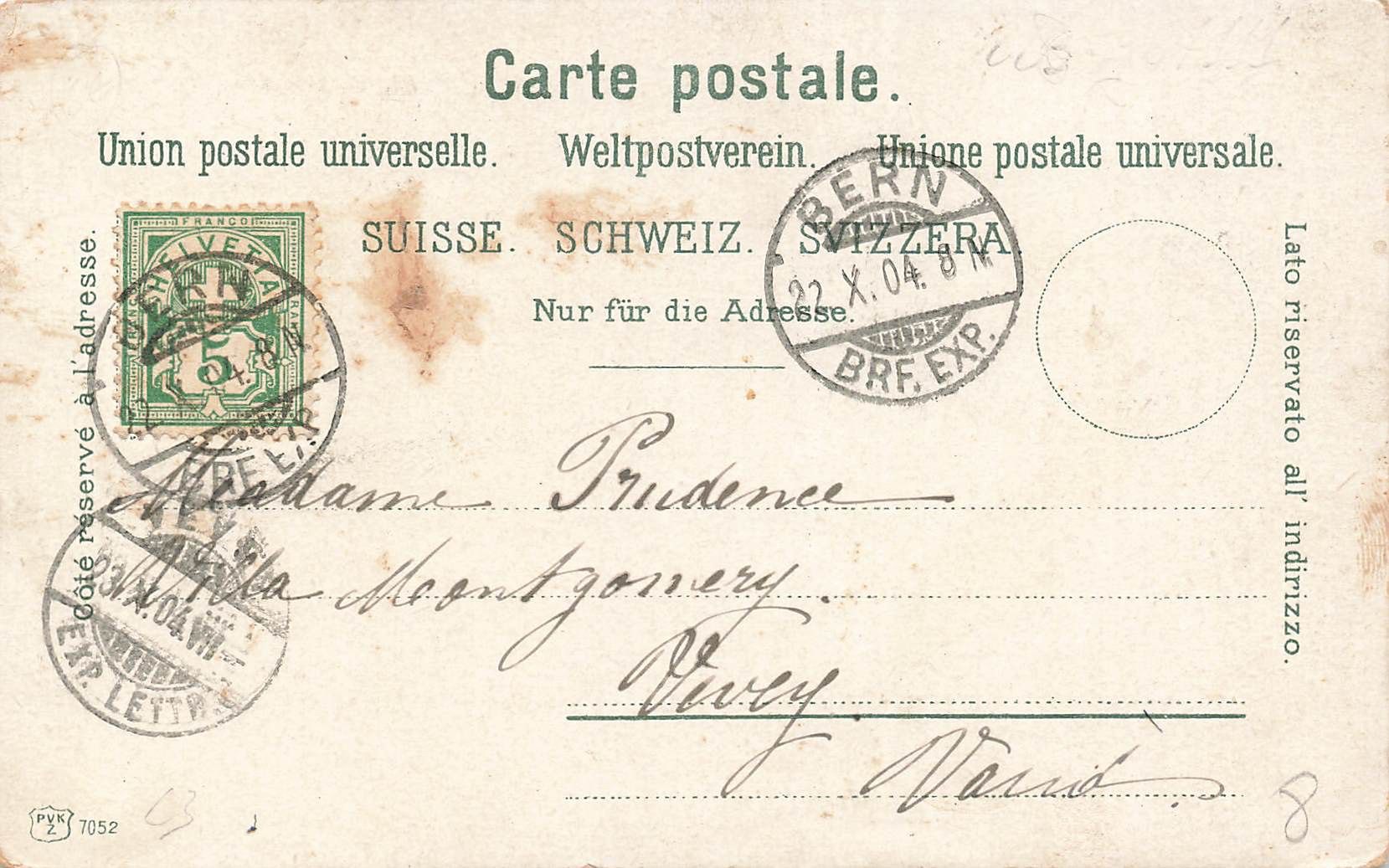 Cartoline postali: Wengernalp Eiger Mönch Bahnhof Zug – Usato da Biasca venduto da Blenio71 1