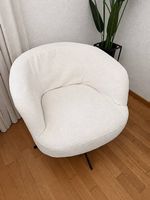 Designer Bouclé Sessel in Weiss  drehbar  sehr gepflegt