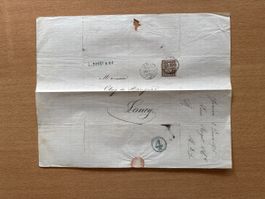 Lettre ancienne de 1875 avec timbre Helvetia