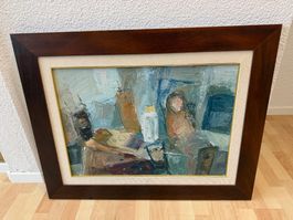 original Gemälde mit Holzrahmen, Kunstsammlerstück