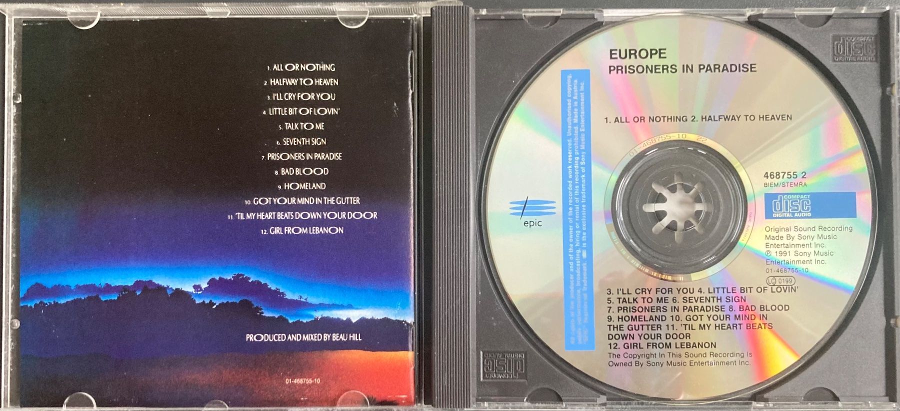 CD: EUROPE - PRISONERS IN PARADISE – Usato da Poliez-Pittet venduto da Newtown-Records 2