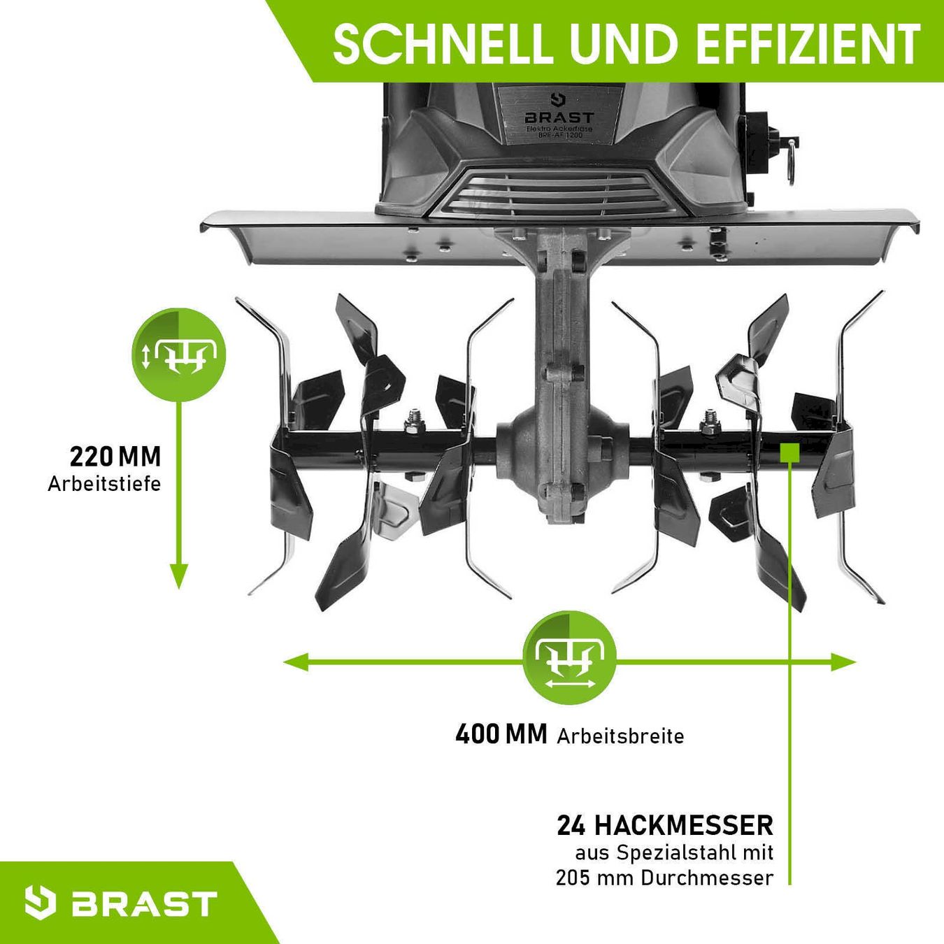 Bodenbearbeitungsgeräte: BRAST Elektro Motorhacke 1200 – Neu und originalverpackt aus Bottighofen von zaap 5