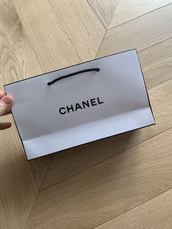 Chanel white paper bag