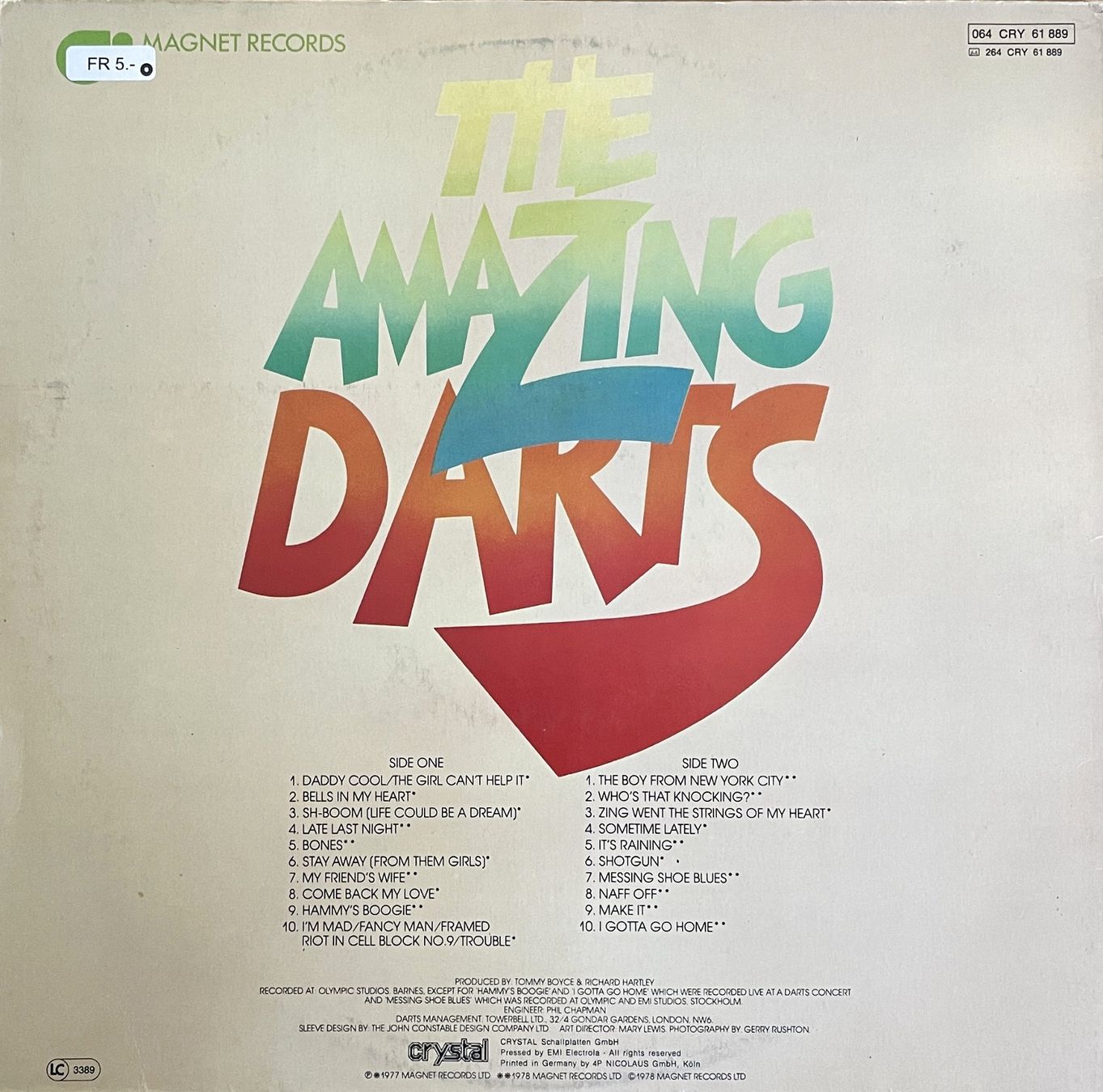 Dischi in vinile: Darts - The Amazing Darts – Usato da Savagnier venduto da Ne2065 2