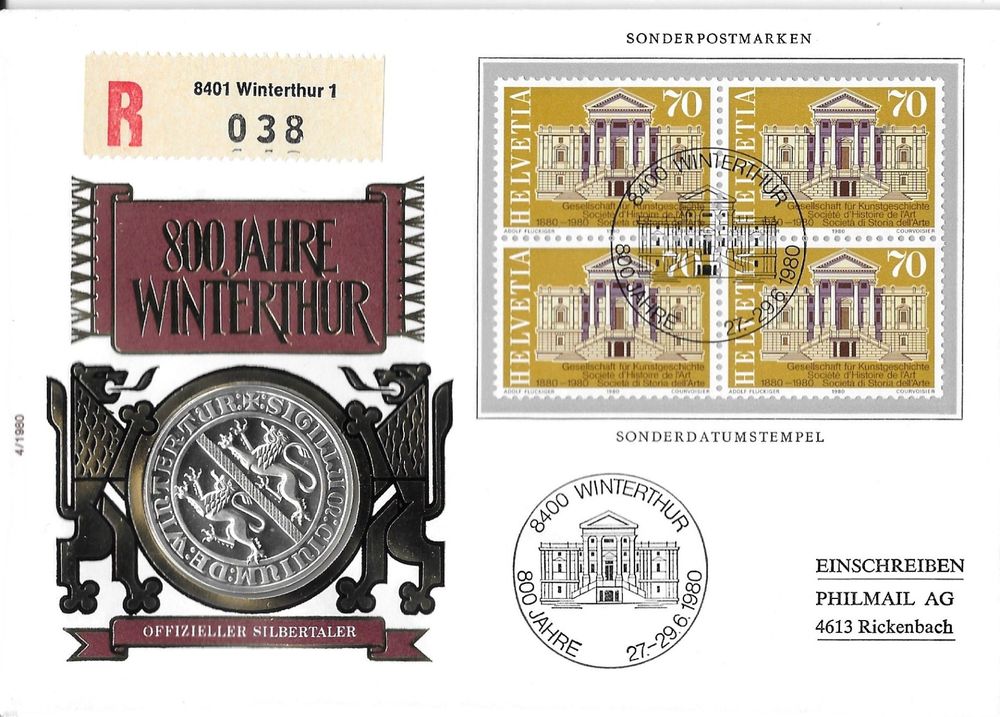 Medaille Eidg. Schützenfest Winterthur 1895 Silber (Neu (gemäss