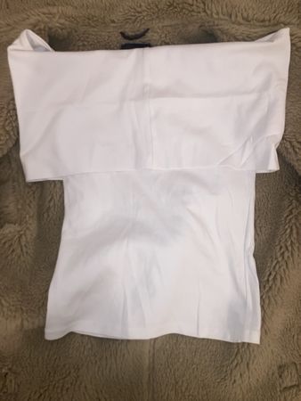 Tube Top Zara White Fold Over Detail Size M Good Condition