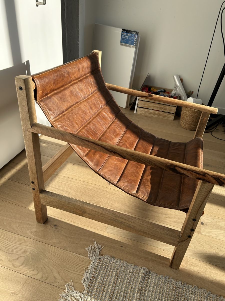 Poltrone: Brown leather chair – Usato da Lausanne venduto da d21_vintage 1