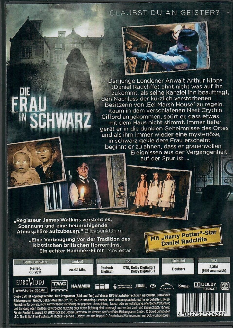 Tutti i DVDs: Die Frau in Schwarz - Daniel Radcliffe – Nuovo (secondo la descrizione) da St.Antoni venduto da Leiasolo 1
