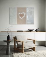 Abstraktes Herz Bild, Wandkunst, Unikat, Deko, Liebe, Sommer