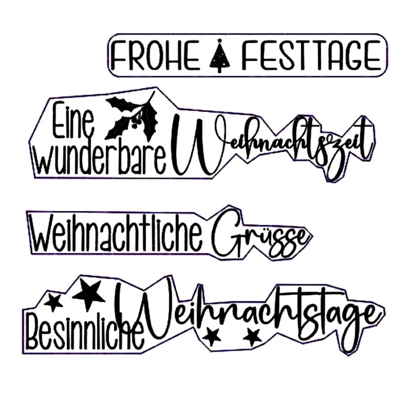 Timbri: Silikonstempel Festtage Weihnachten – Nuovo e nell'imballaggio originale da Kaltbrunn venduto da schere-stein-papier