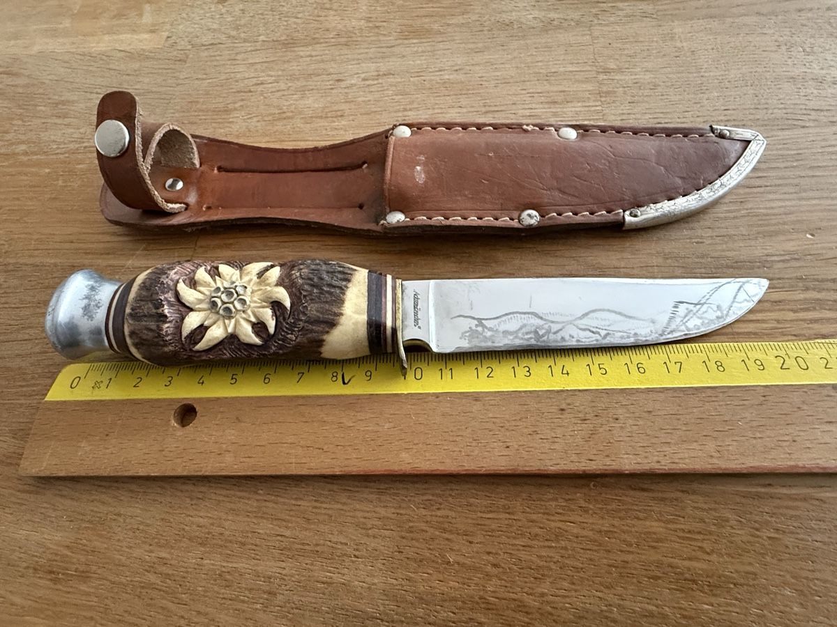 Accessori: Antikes Messer Ackermännchen Jagdmesser – Usato da Goldach venduto da Messerguru 7