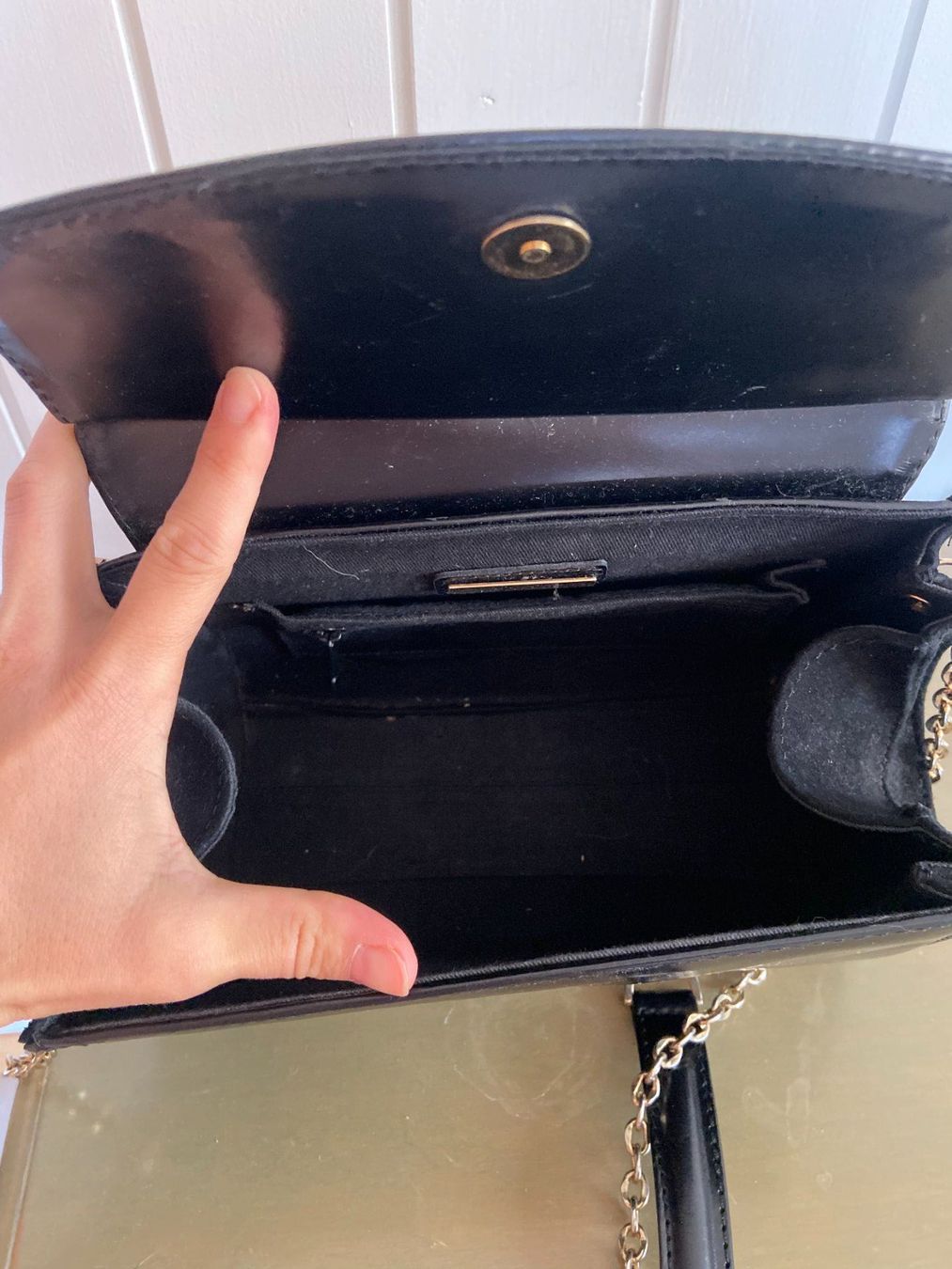 Taschen für Damen: Schwarze Leder Handtasche / Umhängetasche – Gebraucht aus Jonen von Lux.K. 2