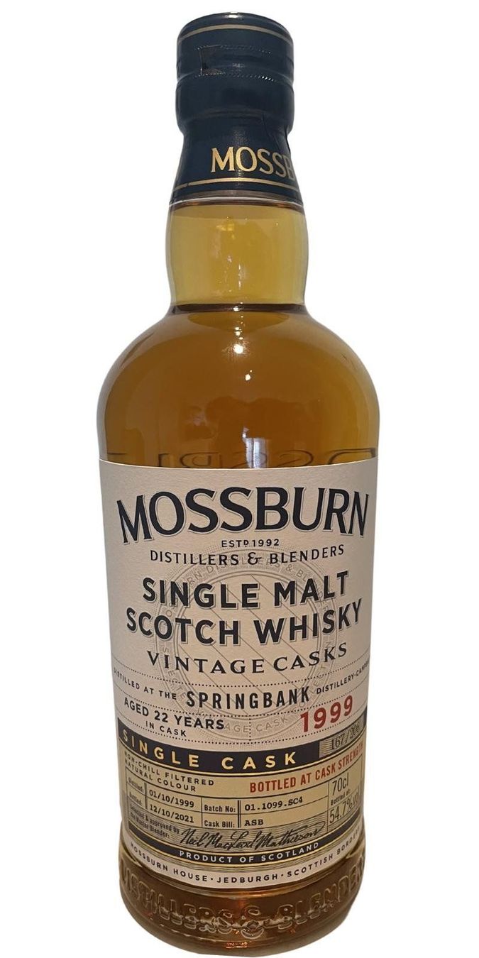 Springbank Bevande alcoliche: Mossburn Springbank 1999 – Nuovo e nell'imballaggio originale da Le Locle venduto da drinkshop 1