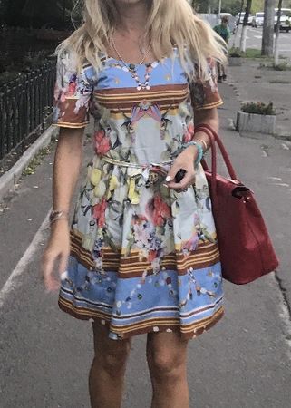 D&G Abito di cotone multicolore-tg S/M-glamour per l’estate 