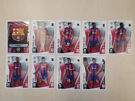 9 X TOPPS FC Barcelona Match Attax Karten, Saison 2022/2023