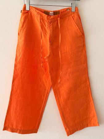 YesMiss Leinenhose orange kurz Grösse 38 gebraucht