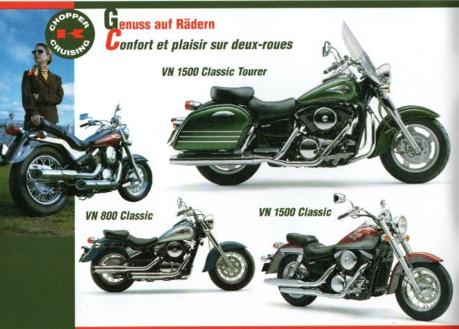 Kawasaki Strada: Kawasaki Modellprogramm 1998 - Originalprospekt – Usato da Malans GR venduto da Chueche427 1
