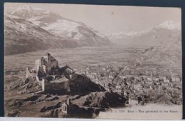 VS, Sitten (Sion) mit Schloss, 1947